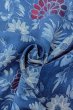 画像11: O0420G 女性用小紋  シルク（正絹） 青, 花 【中古】【USED】【リサイクル】 ★★★☆☆【O0420G】 (11)