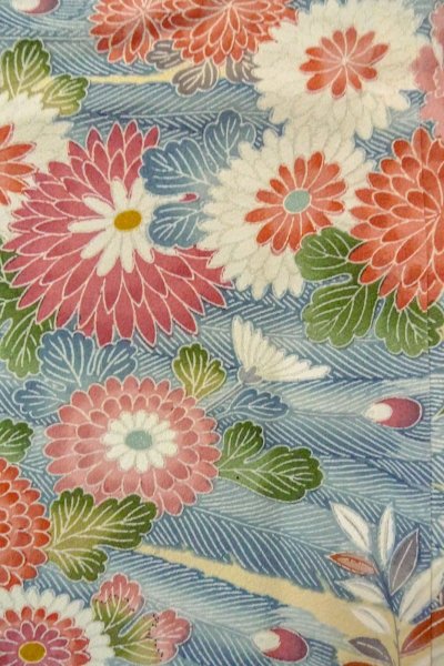 画像11: O0509A 女性用留袖 加賀友禅 シルク（正絹） 黒, ぼたん 【中古】【USED】【リサイクル】 ★★★☆☆【O0509A】 (11)