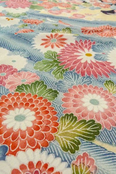 画像16: O0509A 女性用留袖 加賀友禅 シルク（正絹） 黒, ぼたん 【中古】【USED】【リサイクル】 ★★★☆☆【O0509A】 (16)