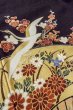 画像15: O0509B 女性用留袖  化繊 黒, 桜 【中古】【USED】【リサイクル】 ★★★★☆【O0509B】 (15)