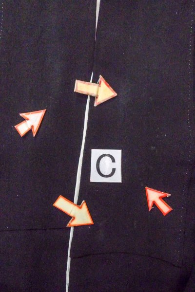 画像23: O0509C 女性用留袖  シルク（正絹） 黒, 梅 【中古】【USED】【リサイクル】 ★★☆☆☆【O0509C】 (23)