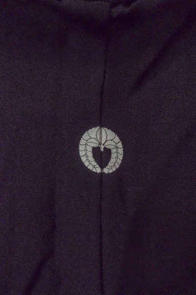 画像4: O0509D 女性用留袖  化繊 黒, ぼたん 【中古】【USED】【リサイクル】 ★★★★☆【O0509D】 (4)