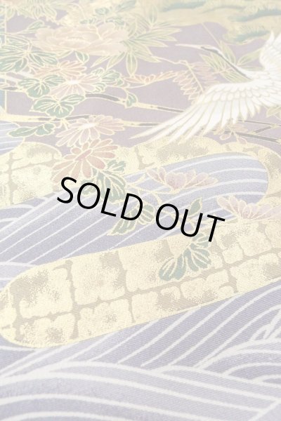 画像14: O0509D 女性用留袖  化繊 黒, ぼたん 【中古】【USED】【リサイクル】 ★★★★☆【O0509D】 (14)