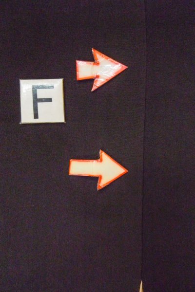 画像25: O0509H 女性用留袖  シルク（正絹） 黒, 鳥 【中古】【USED】【リサイクル】 ★★☆☆☆【O0509H】 (25)