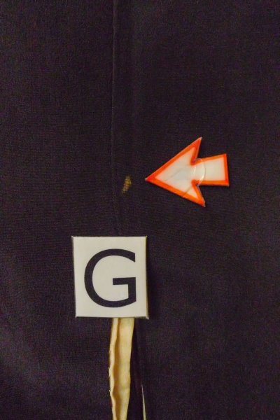 画像26: O0509H 女性用留袖  シルク（正絹） 黒, 鳥 【中古】【USED】【リサイクル】 ★★☆☆☆【O0509H】 (26)