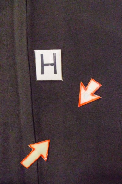 画像27: O0509H 女性用留袖  シルク（正絹） 黒, 鳥 【中古】【USED】【リサイクル】 ★★☆☆☆【O0509H】 (27)