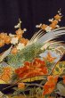画像10: O0509I 女性用留袖  化繊 黒, ぼたん 【中古】【USED】【リサイクル】 ★★★☆☆【O0509I】 (10)