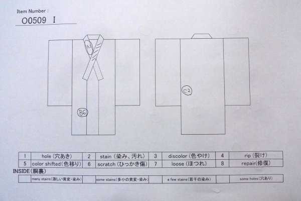 画像17: O0509I 女性用留袖  化繊 黒, ぼたん 【中古】【USED】【リサイクル】 ★★★☆☆【O0509I】 (17)