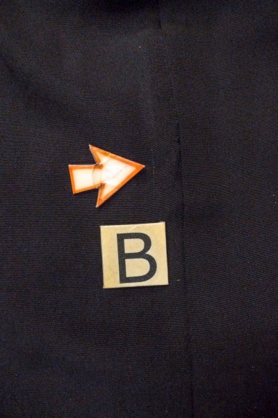 画像19: O0509I 女性用留袖  化繊 黒, ぼたん 【中古】【USED】【リサイクル】 ★★★☆☆【O0509I】 (19)