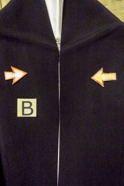 画像19: O0509K 女性用留袖  シルク（正絹） 黒, 菊 【中古】【USED】【リサイクル】 ★★★☆☆【O0509K】 (19)