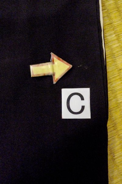 画像20: O0509K 女性用留袖  シルク（正絹） 黒, 菊 【中古】【USED】【リサイクル】 ★★★☆☆【O0509K】 (20)