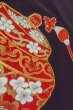 画像14: O0509L 女性用留袖  シルク（正絹） 黒, ぼたん 【中古】【USED】【リサイクル】 ★★★☆☆【O0509L】 (14)