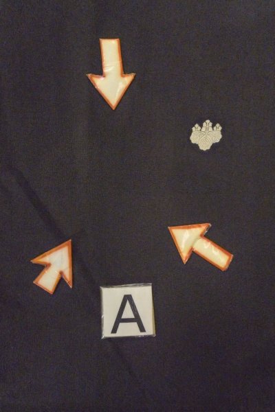 画像18: O0509M 女性用留袖  シルク（正絹） 黒, ぼたん 【中古】【USED】【リサイクル】 ★☆☆☆☆【O0509M】 (18)