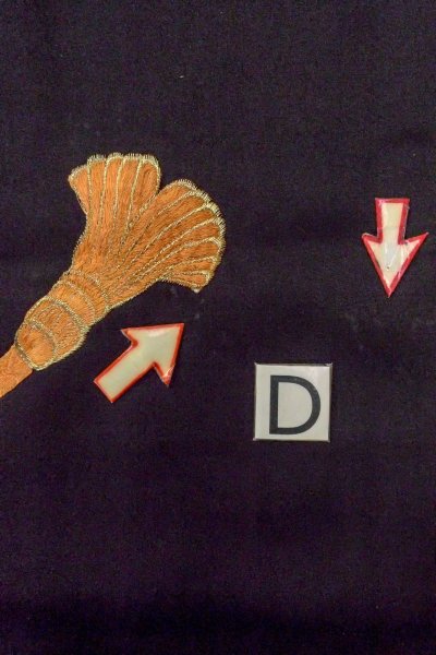 画像21: O0509N 女性用留袖  シルク（正絹） 黒, 房付き紐 【中古】【USED】【リサイクル】 ★★★☆☆【O0509N】 (21)