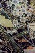 画像9: O0509O 女性用留袖  シルク（正絹） 黒, 桜 【中古】【USED】【リサイクル】 ★★★☆☆【O0509O】 (9)