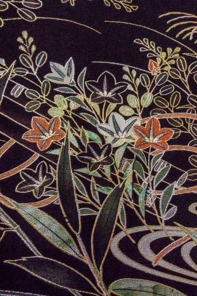 画像11: O0509O 女性用留袖  シルク（正絹） 黒, 桜 【中古】【USED】【リサイクル】 ★★★☆☆【O0509O】 (11)