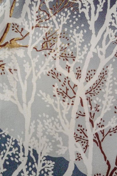 画像7: O0509P 女性用留袖  シルク（正絹） 黒, 木 【中古】【USED】【リサイクル】 ★★☆☆☆【O0509P】 (7)