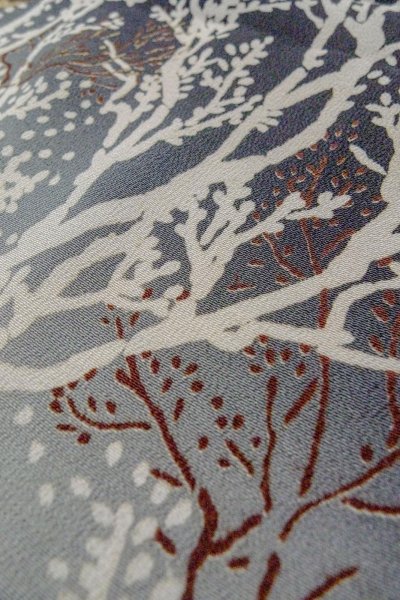 画像10: O0509P 女性用留袖  シルク（正絹） 黒, 木 【中古】【USED】【リサイクル】 ★★☆☆☆【O0509P】 (10)