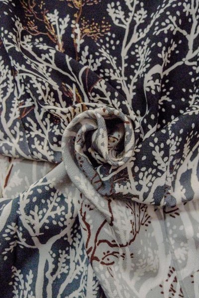 画像13: O0509P 女性用留袖  シルク（正絹） 黒, 木 【中古】【USED】【リサイクル】 ★★☆☆☆【O0509P】 (13)