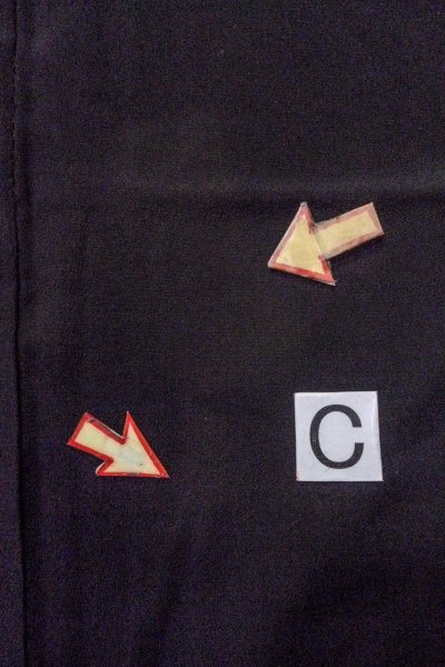 画像17: O0509P 女性用留袖  シルク（正絹） 黒, 木 【中古】【USED】【リサイクル】 ★★☆☆☆【O0509P】 (17)