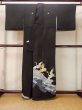 画像2: O0509S 女性用留袖  シルク（正絹） 黒, 鶴 【中古】【USED】【リサイクル】 ★★☆☆☆【O0509S】 (2)