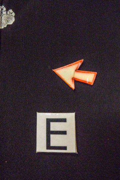 画像20: O0509S 女性用留袖  シルク（正絹） 黒, 鶴 【中古】【USED】【リサイクル】 ★★☆☆☆【O0509S】 (20)