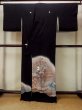 画像2: O0509V 女性用留袖  シルク（正絹） 黒, 梅 【中古】【USED】【リサイクル】 ★★★★☆【O0509V】 (2)