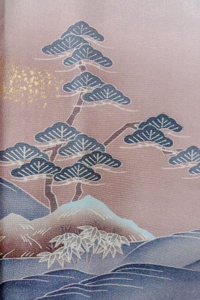 画像10: O0509V 女性用留袖  シルク（正絹） 黒, 梅 【中古】【USED】【リサイクル】 ★★★★☆【O0509V】 (10)