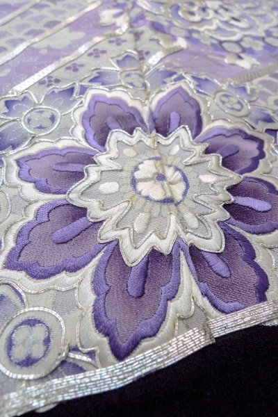 画像12: O0509X 女性用留袖  シルク（正絹） 黒, 梅 【中古】【USED】【リサイクル】 ★★☆☆☆【O0509X】 (12)