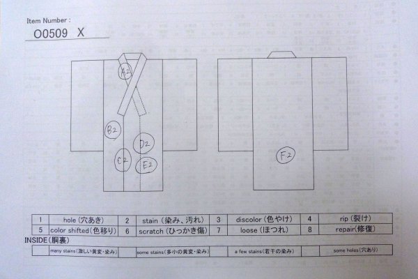 画像15: O0509X 女性用留袖  シルク（正絹） 黒, 梅 【中古】【USED】【リサイクル】 ★★☆☆☆【O0509X】 (15)