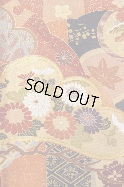 画像8: O0509Z 女性用留袖  シルク（正絹） 黒, ぼたん 【中古】【USED】【リサイクル】 ★★★☆☆【O0509Z】 (8)