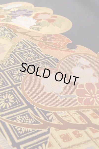 画像14: O0509Z 女性用留袖  シルク（正絹） 黒, ぼたん 【中古】【USED】【リサイクル】 ★★★☆☆【O0509Z】 (14)