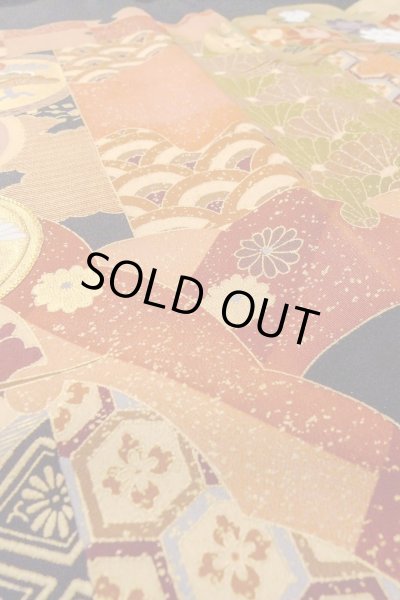 画像15: O0509Z 女性用留袖  シルク（正絹） 黒, ぼたん 【中古】【USED】【リサイクル】 ★★★☆☆【O0509Z】 (15)