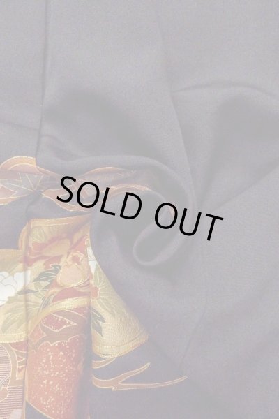 画像17: O0509Z 女性用留袖  シルク（正絹） 黒, ぼたん 【中古】【USED】【リサイクル】 ★★★☆☆【O0509Z】 (17)