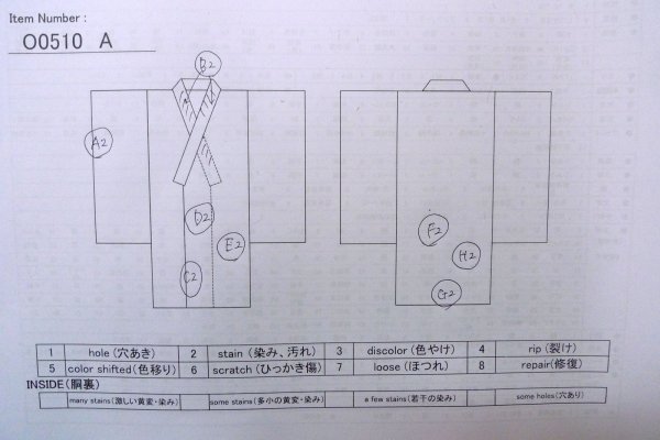 画像17: O0510A 女性用留袖  化繊 黒, 梅 【中古】【USED】【リサイクル】 ★★☆☆☆【O0510A】 (17)
