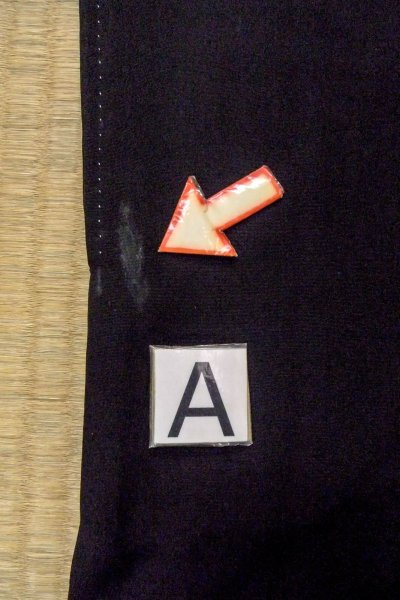 画像18: O0510A 女性用留袖  化繊 黒, 梅 【中古】【USED】【リサイクル】 ★★☆☆☆【O0510A】 (18)