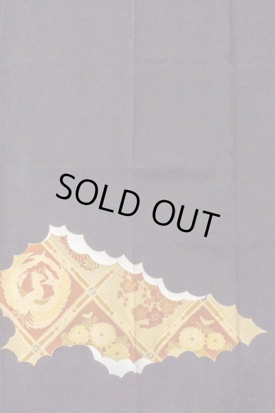 画像6: O0510C 女性用留袖  シルク（正絹） 黒, 菊 【中古】【USED】【リサイクル】 ★★★☆☆【O0510C】 (6)