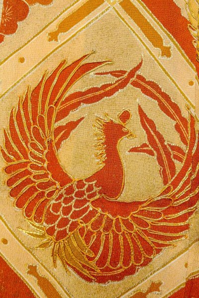 画像8: O0510C 女性用留袖  シルク（正絹） 黒, 菊 【中古】【USED】【リサイクル】 ★★★☆☆【O0510C】 (8)