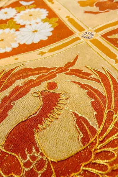 画像13: O0510C 女性用留袖  シルク（正絹） 黒, 菊 【中古】【USED】【リサイクル】 ★★★☆☆【O0510C】 (13)