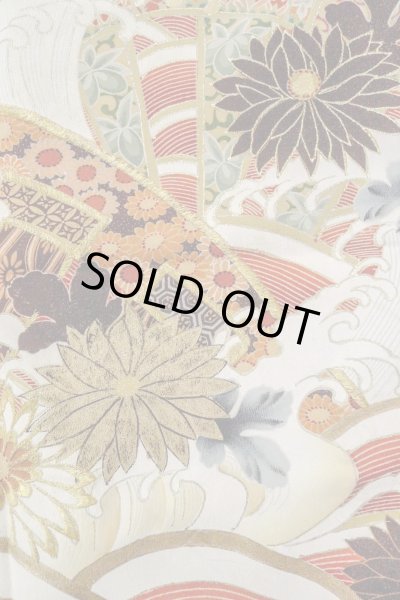 画像7: O0510D 女性用留袖  シルク（正絹） 黒, 菊 【中古】【USED】【リサイクル】 ★☆☆☆☆【O0510D】 (7)