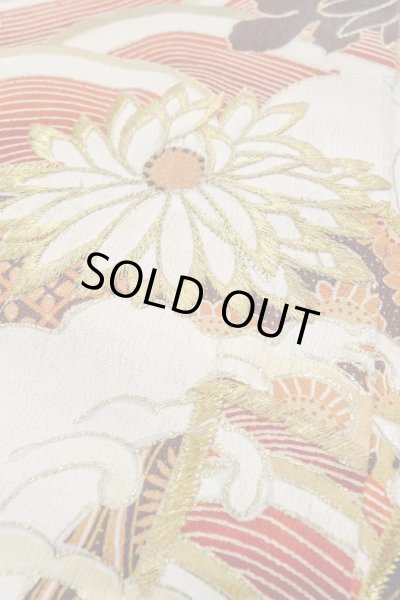 画像12: O0510D 女性用留袖  シルク（正絹） 黒, 菊 【中古】【USED】【リサイクル】 ★☆☆☆☆【O0510D】 (12)