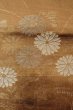 画像5: O0528A 袋帯 女性用着物 シルク（正絹）   茶色 花 【中古】 【USED】 【リサイクル】 ★★★★☆ (5)