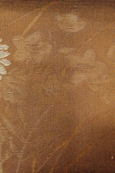 画像7: O0528A 袋帯 女性用着物 シルク(正絹)   茶色 花 【中古】 【USED】 【リサイクル】 ★★★★☆ (7)