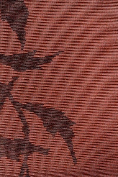画像5: O0528D 名古屋帯 女性用着物 麻   えんじ 花 【中古】 【USED】 【リサイクル】 ★★★★☆ (5)