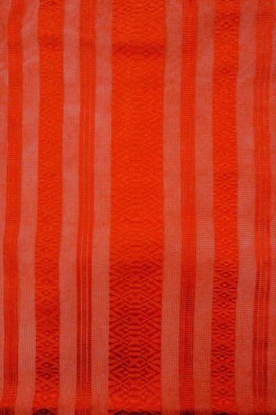 画像3: O0528F 名古屋帯 女性用着物 シルク(正絹)   赤色 献上柄 【中古】 【USED】 【リサイクル】 ★★★★☆ (3)