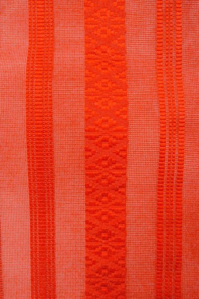 画像6: O0528F 名古屋帯 女性用着物 シルク(正絹)   赤色 献上柄 【中古】 【USED】 【リサイクル】 ★★★★☆ (6)