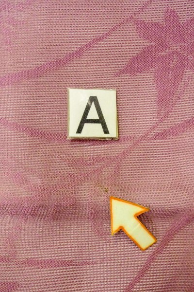 画像12: O0528M 名古屋帯 女性用着物 麻  灰色がかった 藤色 もみじ 【中古】 【USED】 【リサイクル】 ★★☆☆☆ (12)