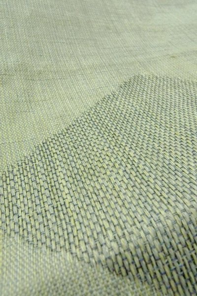 画像10: O0528P 八寸（袋名古屋）帯 女性用着物 麻  淡い 水色 花 【中古】 【USED】 【リサイクル】 ★☆☆☆☆ (10)