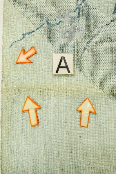 画像13: O0528P 八寸（袋名古屋）帯 女性用着物 麻  淡い 水色 花 【中古】 【USED】 【リサイクル】 ★☆☆☆☆ (13)