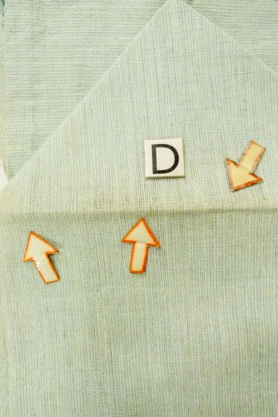 画像16: O0528P 八寸（袋名古屋）帯 女性用着物 麻  淡い 水色 花 【中古】 【USED】 【リサイクル】 ★☆☆☆☆ (16)